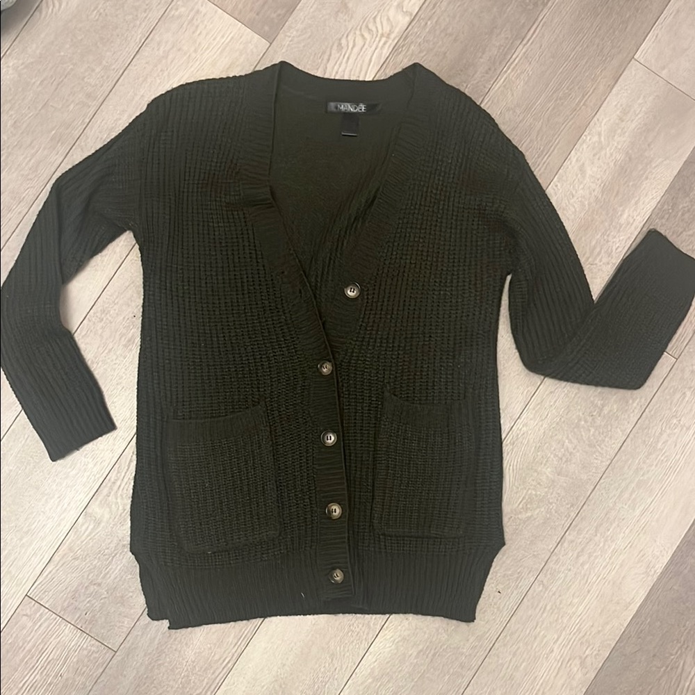 Green cardigan